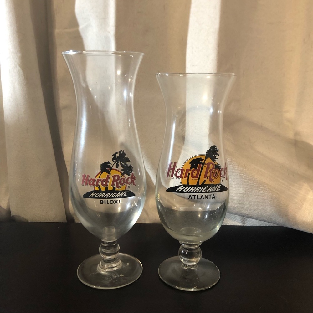 Hard Rock Cafe Hurricane Glasses